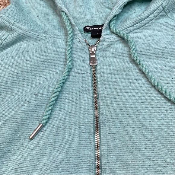 Champion Mint Green Zip Up Hoodie Large - Picture 6 of 11